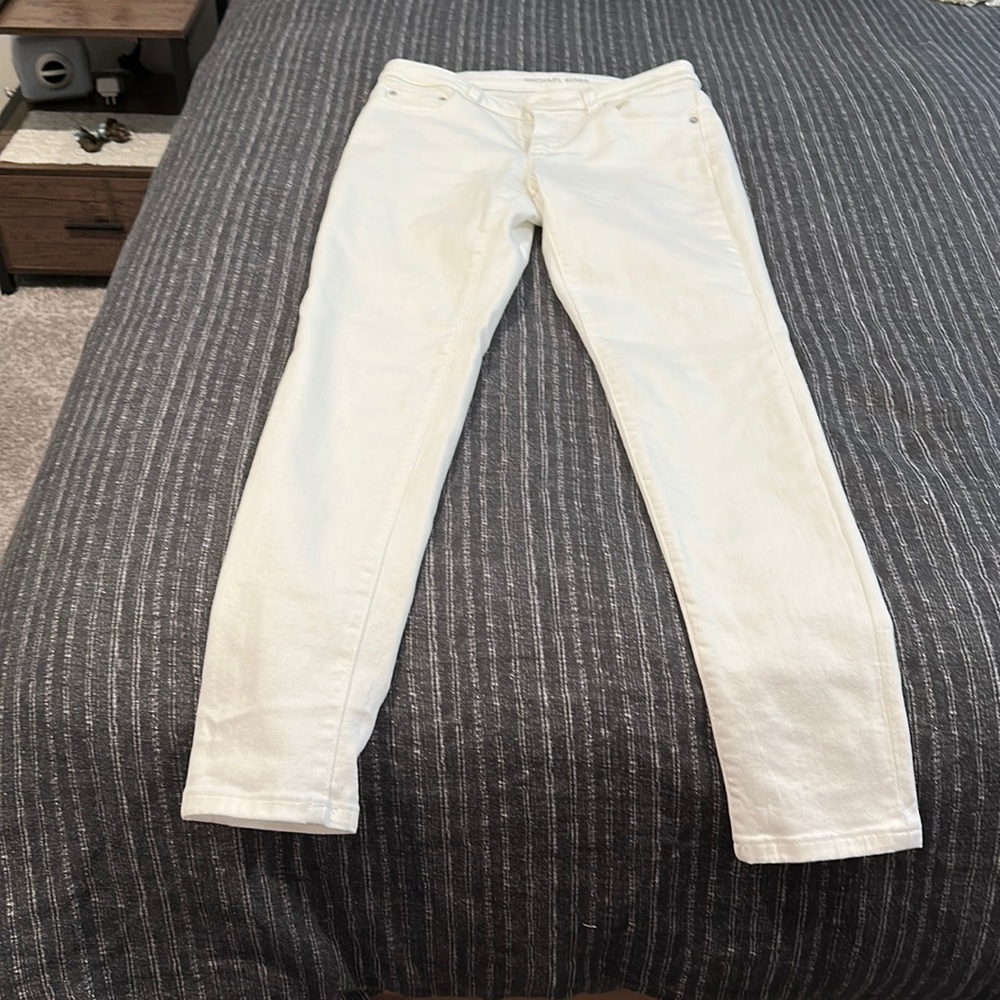 Michael Kors White Izzy Skinny Jeans